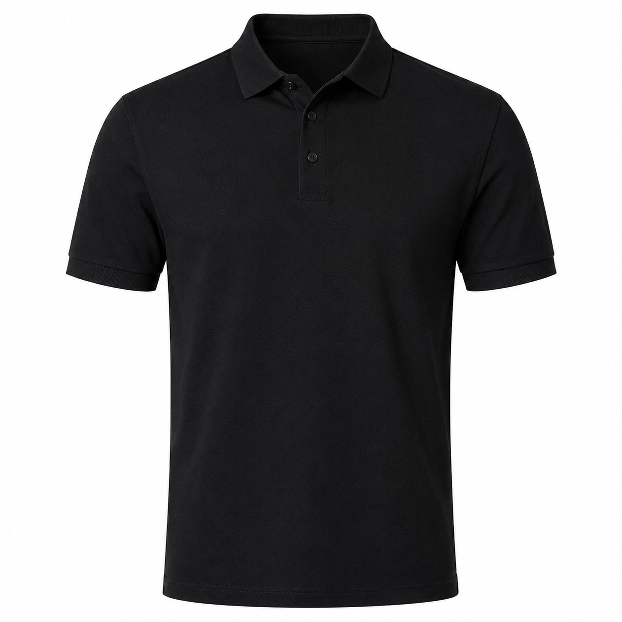 Premium Cotton Piqué Polo – Black | Hensky Thurs