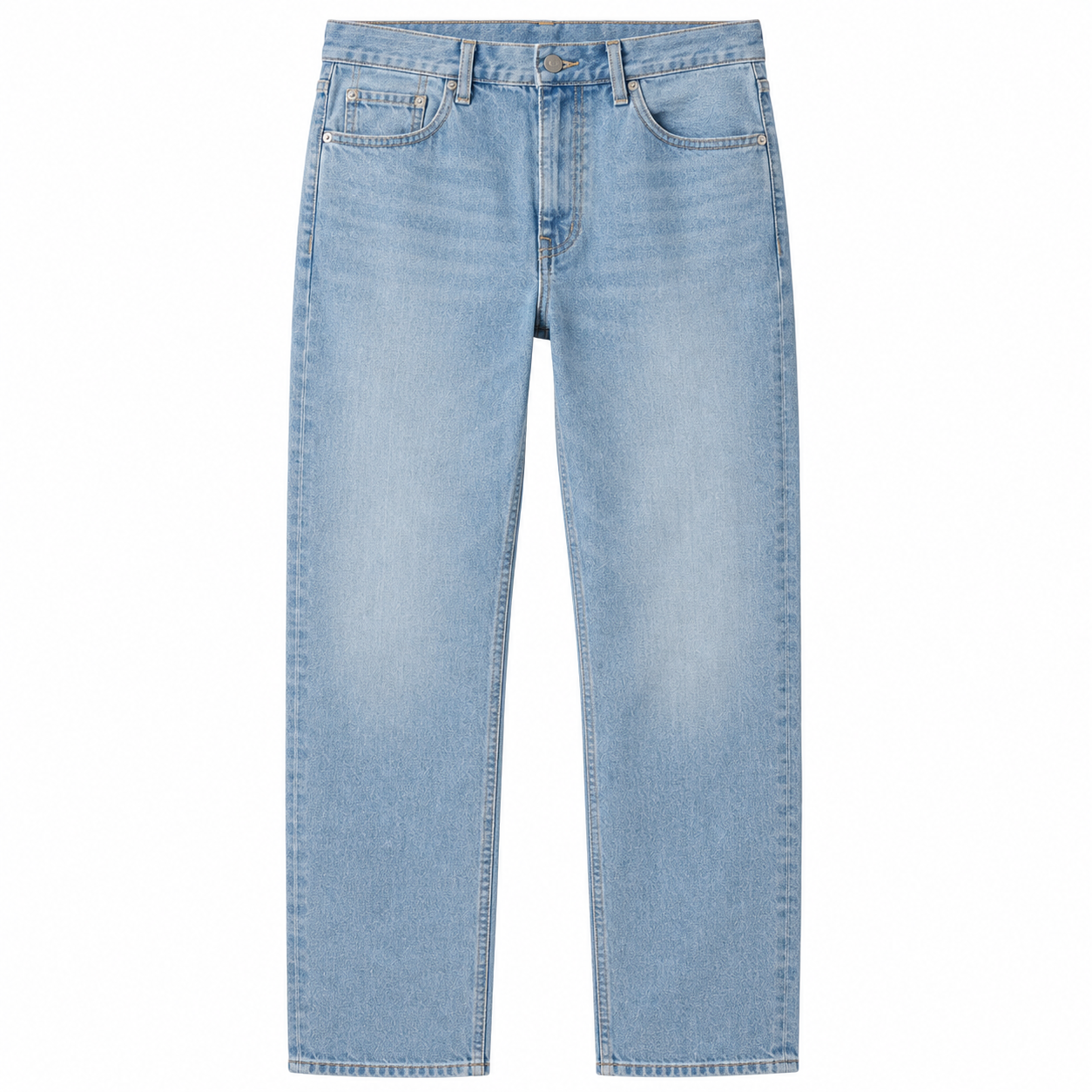 Premium Straight Fit Denim Jeans – Light Blue | Hensky Thurs