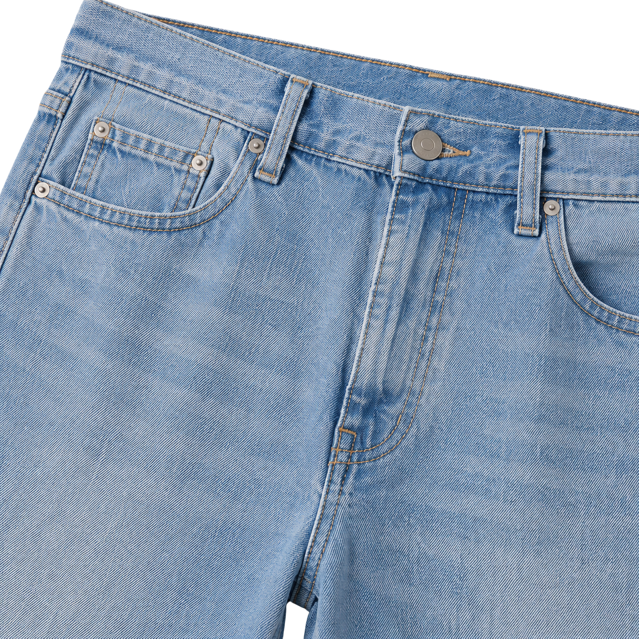 Premium Straight Fit Denim Jeans – Light Blue | Hensky Thurs