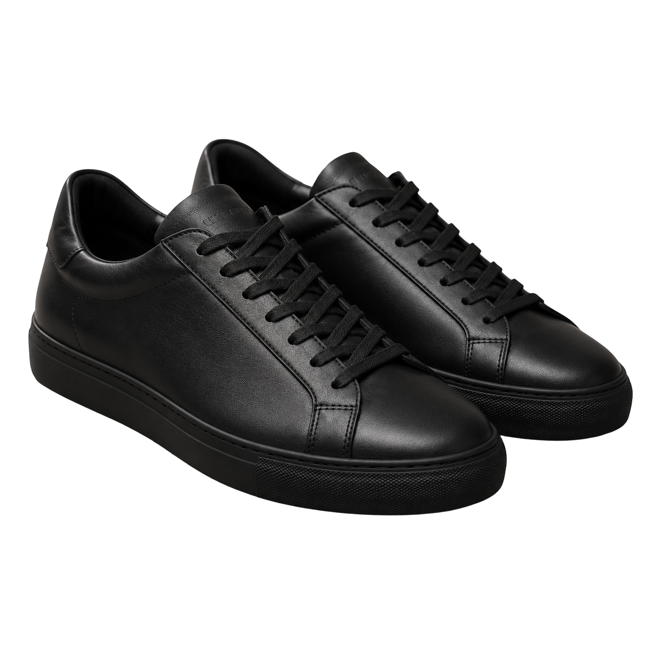 Premium Leather Low-Top Sneakers – Black | Hensky Thurs
