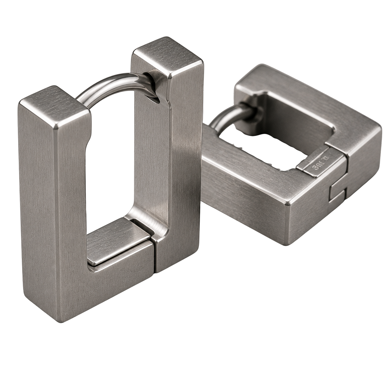 Geometric Stainless Steel Square Earrings – Silver | Hensky Thurs