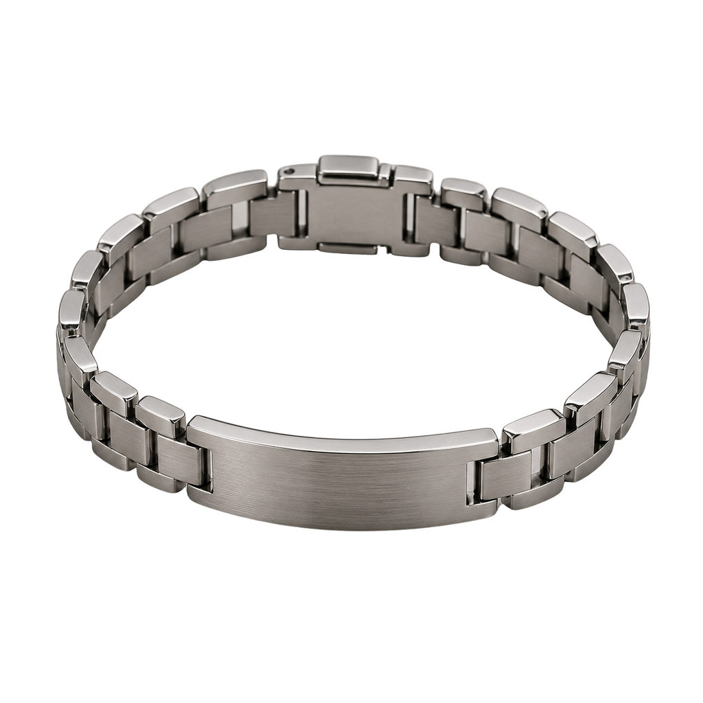 Brushed Stainless Steel Link Bracelet – Silver | Hensky Thurs