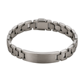 Brushed Stainless Steel Link Bracelet – Silver | Hensky Thurs