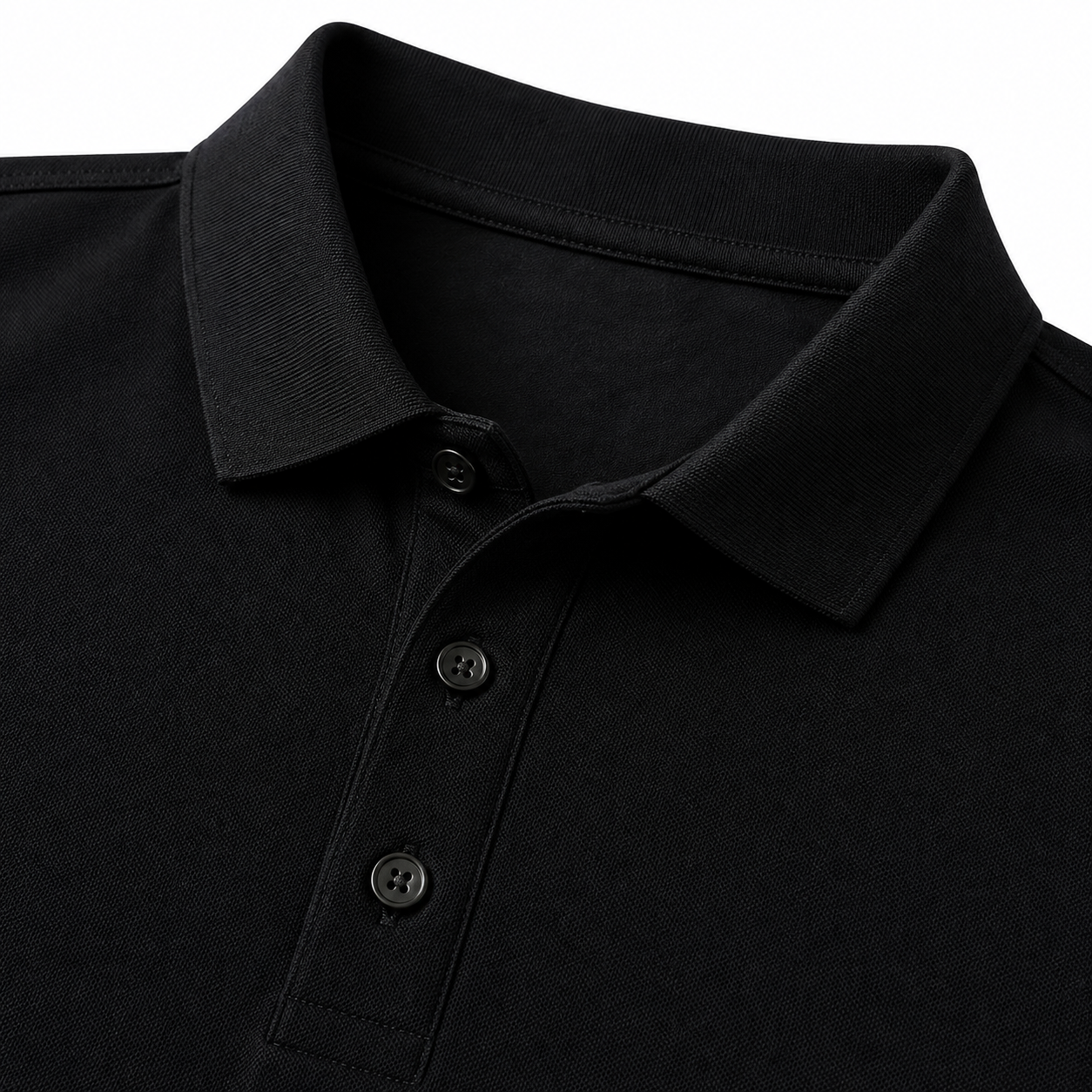 Premium Cotton Piqué Polo – Black | Hensky Thurs