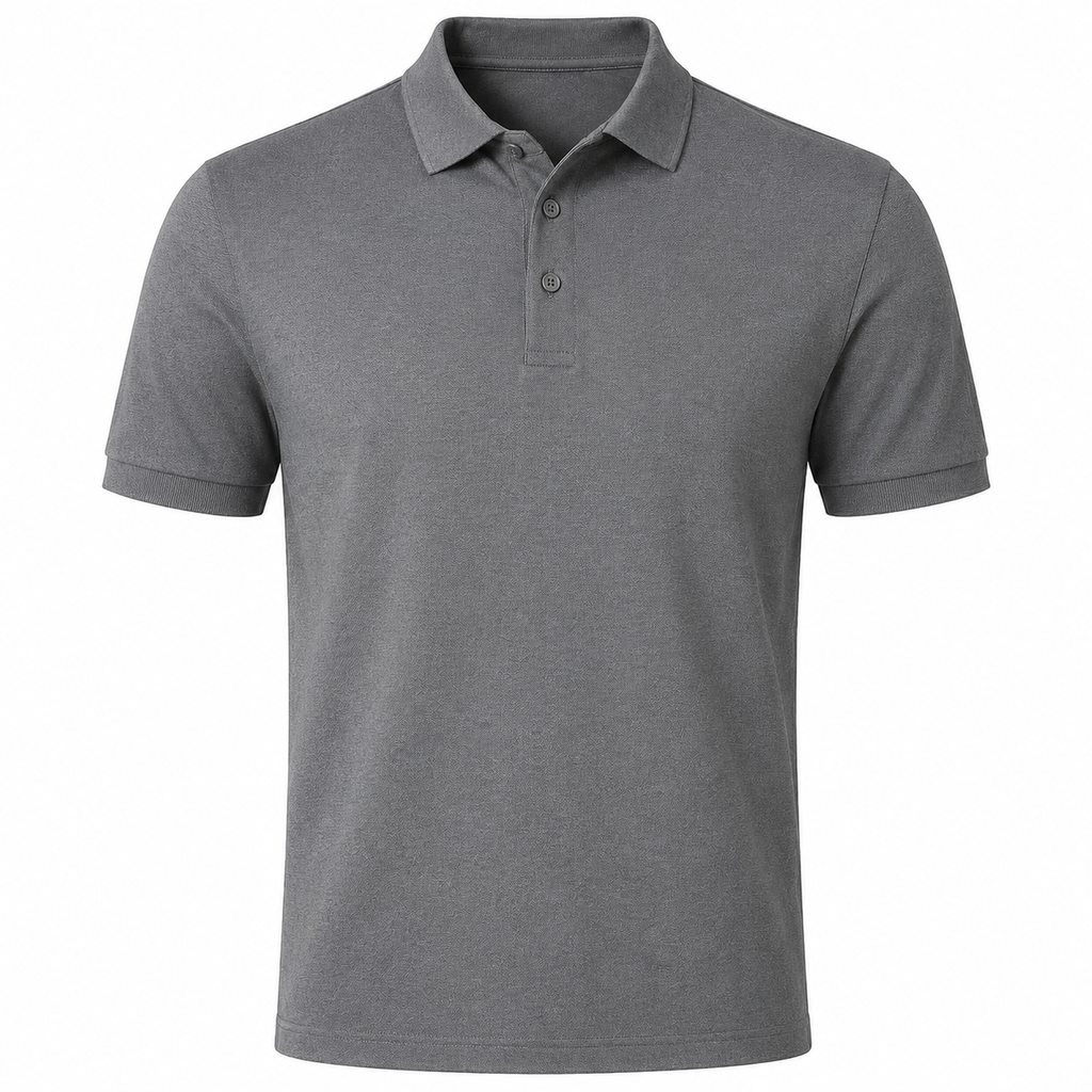 Premium Cotton Piqué Polo – Grey | Hensky Thurs