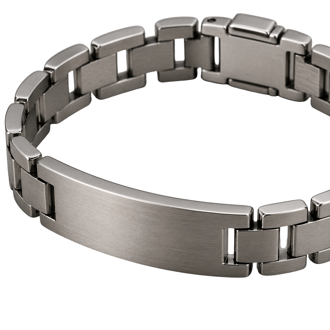 Brushed Stainless Steel Link Bracelet – Silver | Hensky Thurs