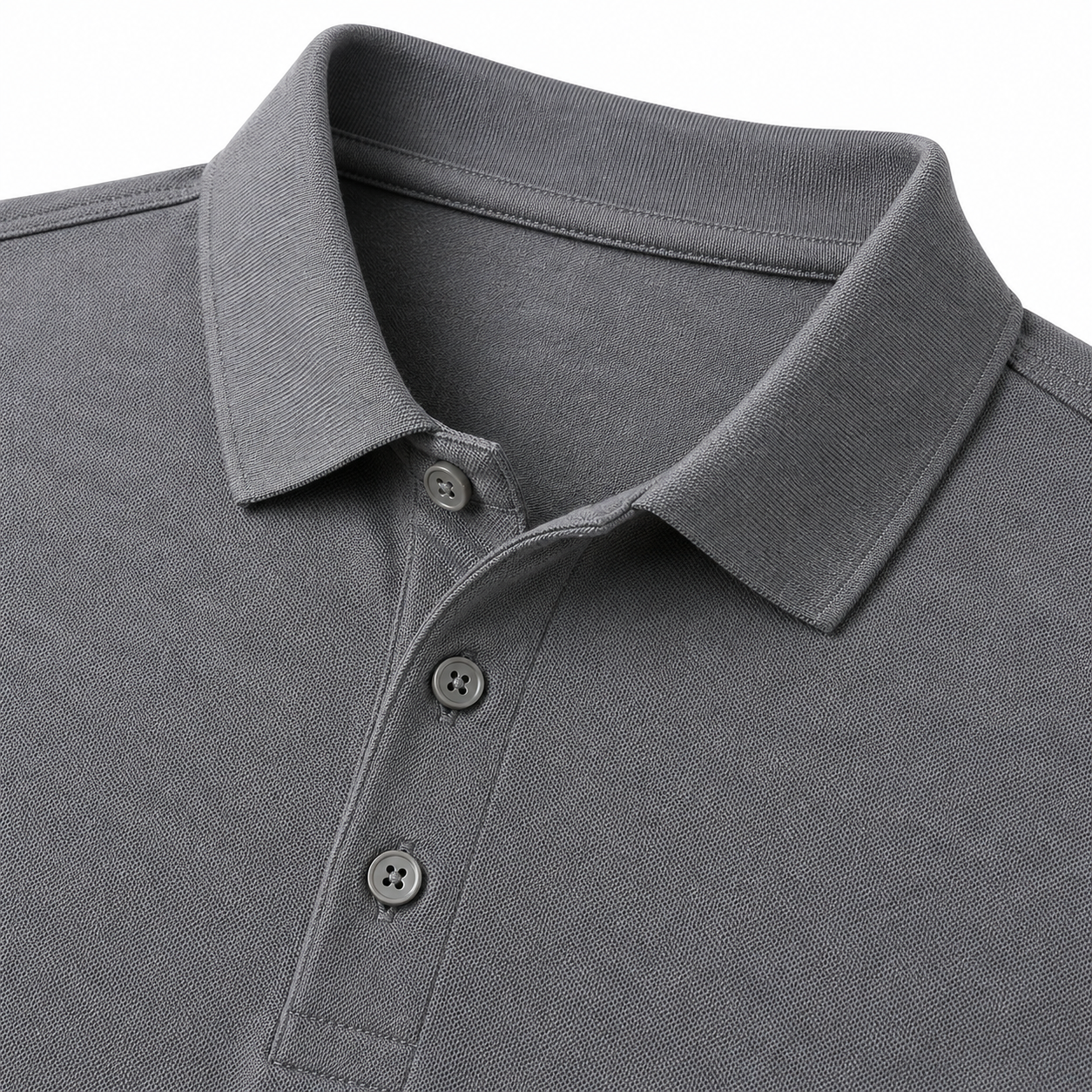 Premium Cotton Piqué Polo – Grey | Hensky Thurs