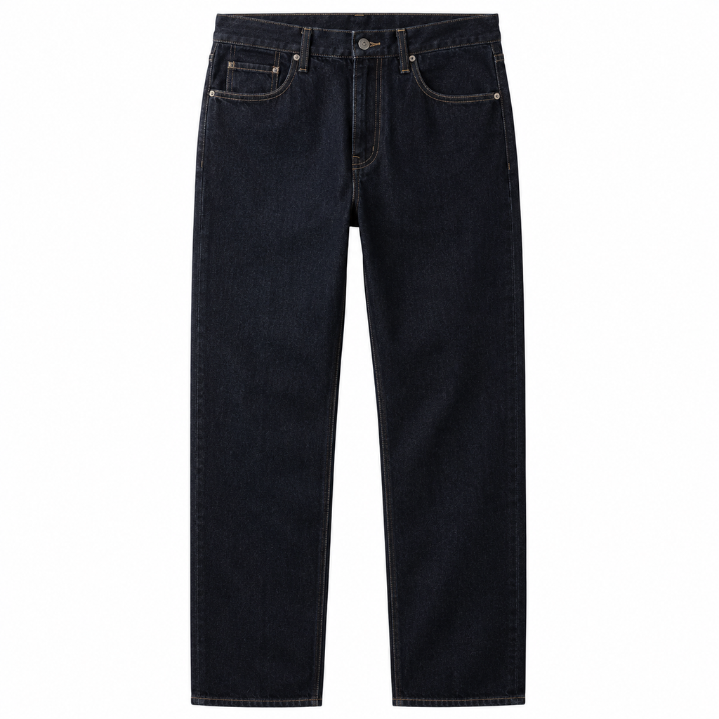 Premium Straight Fit Denim Jeans – Dark Indigo | Hensky Thurs